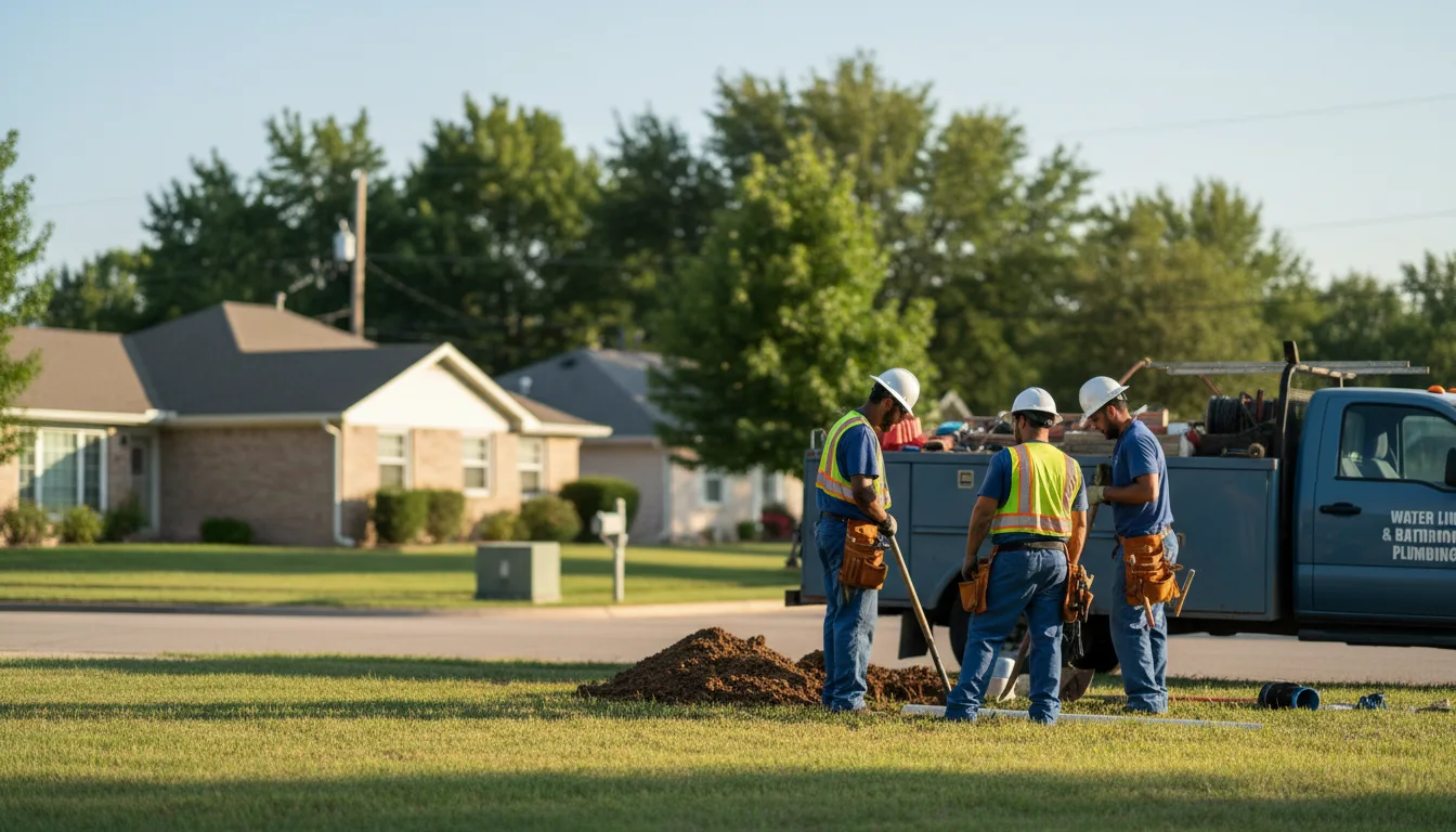 Residential water line and bathroom plumbing service in Husum, WA